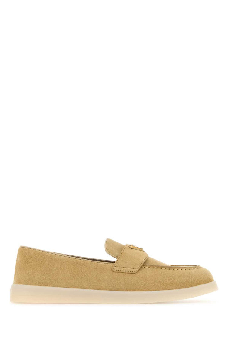 Beige Suede Loafers 1