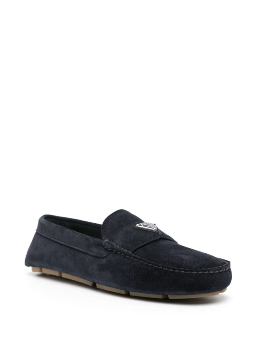 Navy Blue Logo Loafers 2