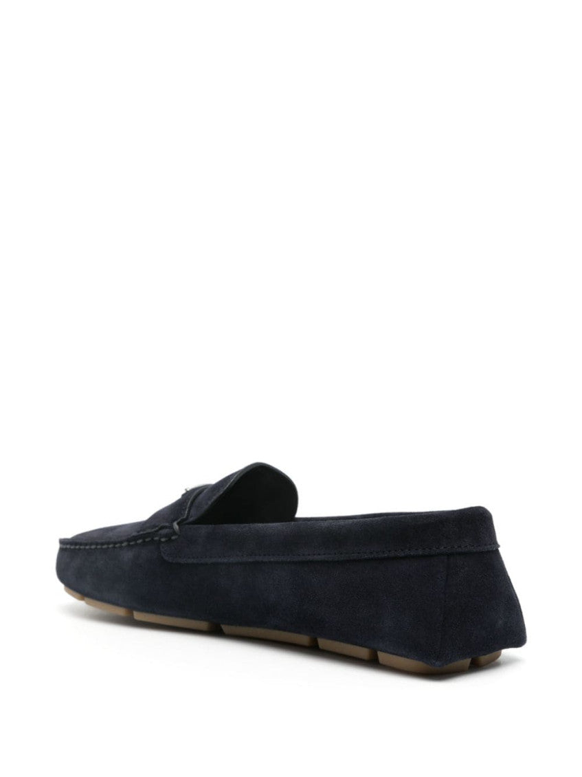 Navy Blue Logo Loafers 3