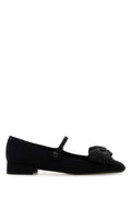 Black Fabric Ballet Flats 1