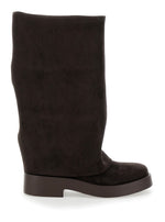 Brown Round Toe Boots 1