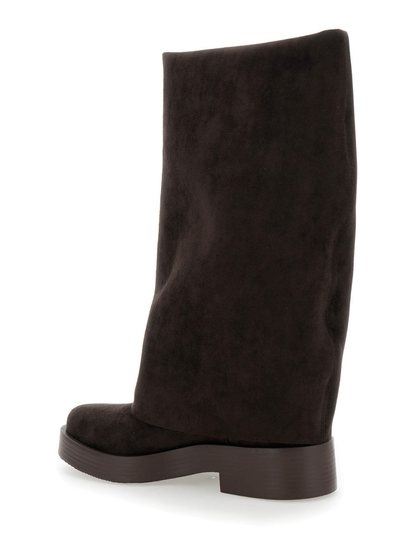 Brown Round Toe Boots 3