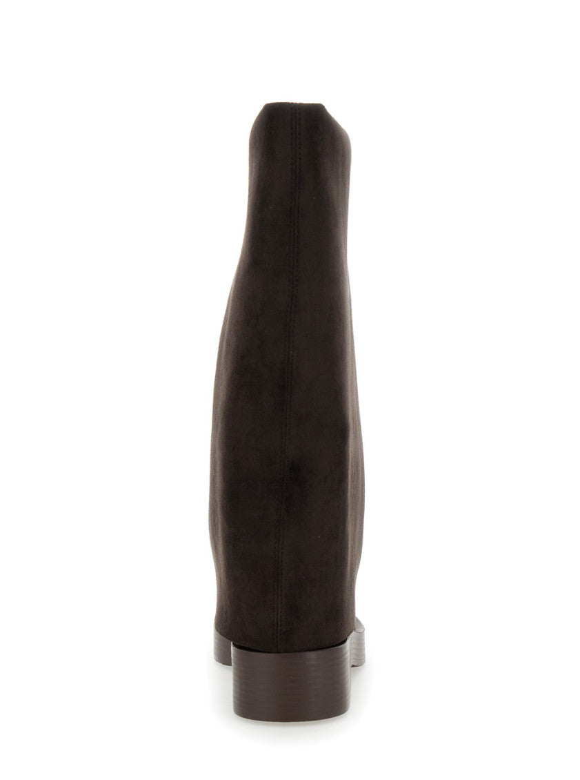 Brown Round Toe Boots 4