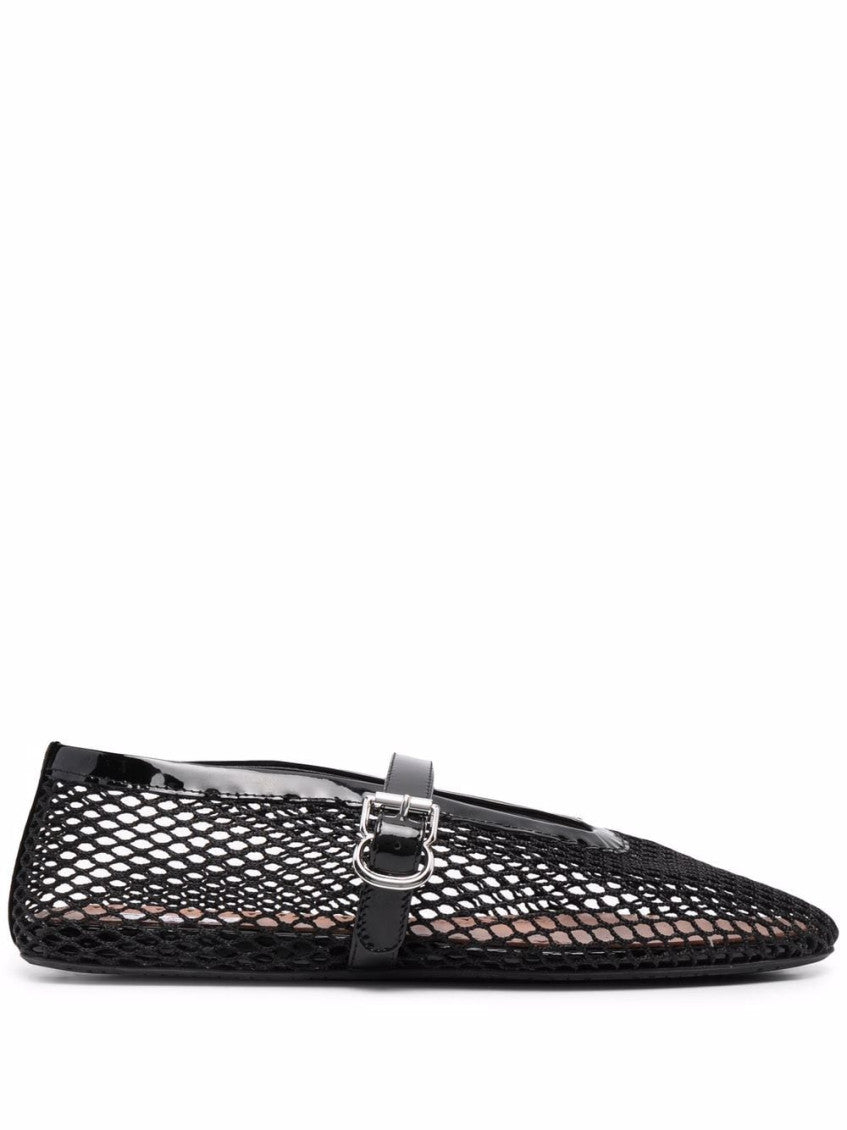 Black Mesh Ballet Flats 1