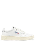 White Leather Logo Sneakers 1