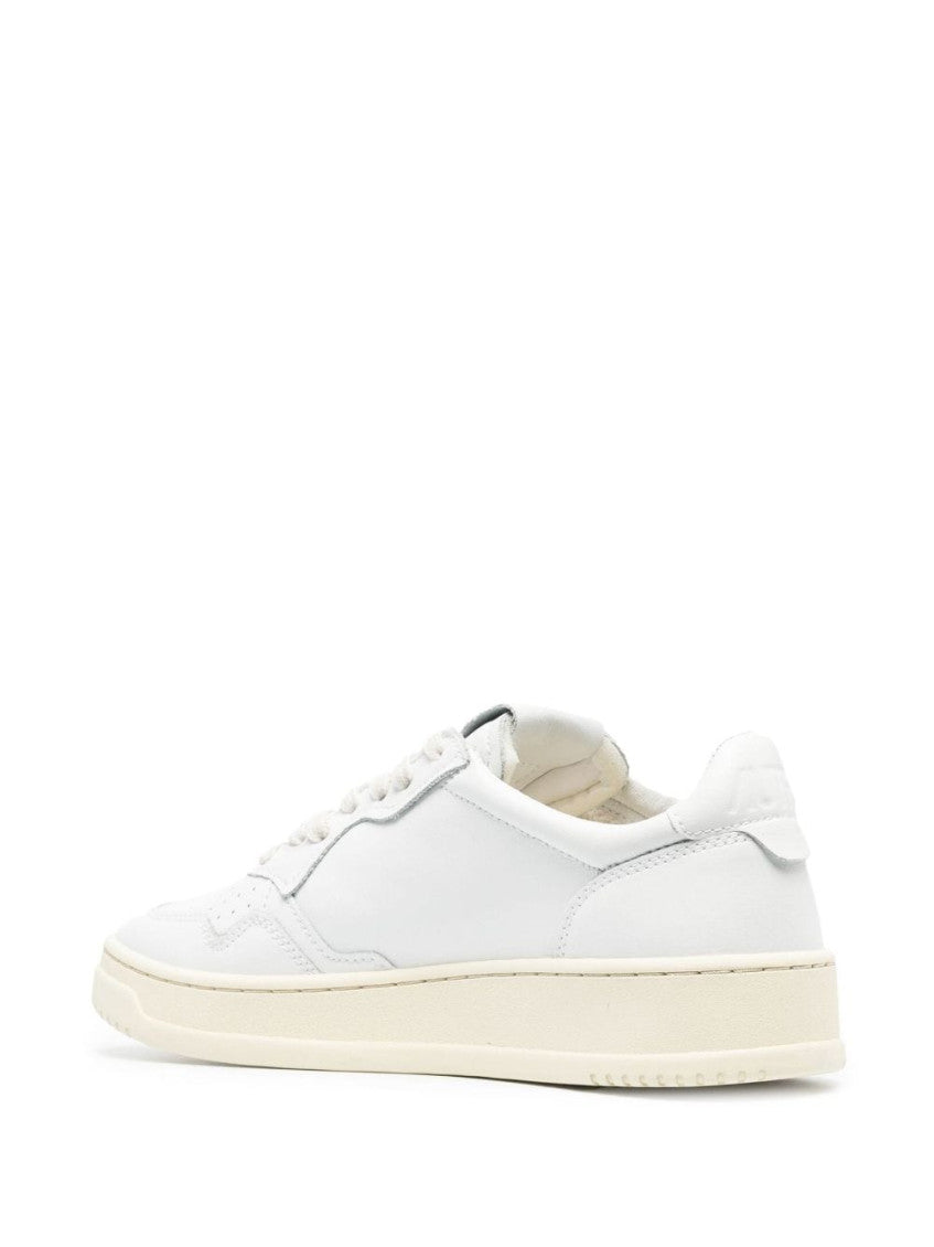 White Leather Logo Sneakers 2