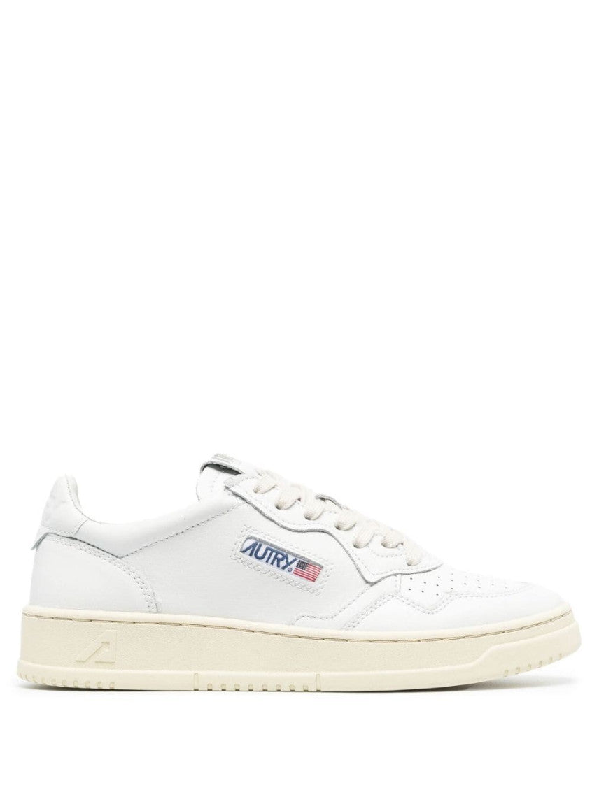 White Leather Logo Sneakers 5