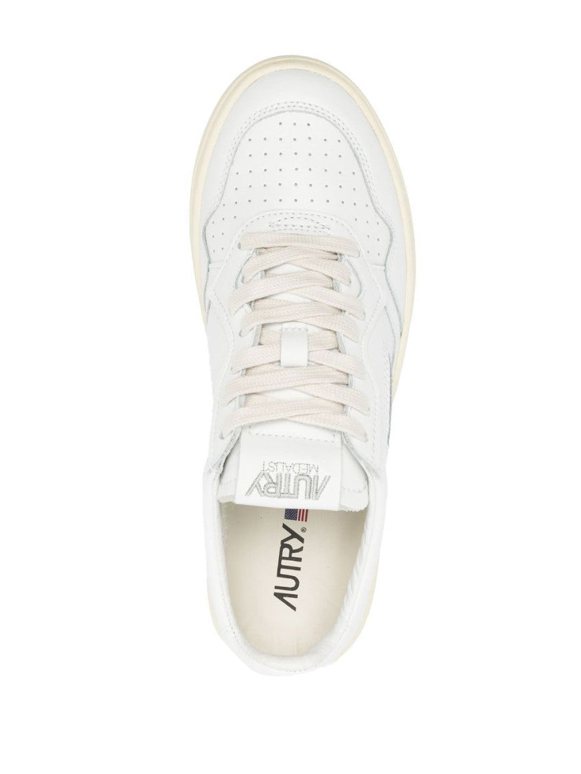 White Leather Logo Sneakers 7