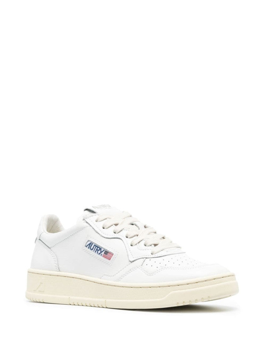 White Leather Logo Sneakers 8