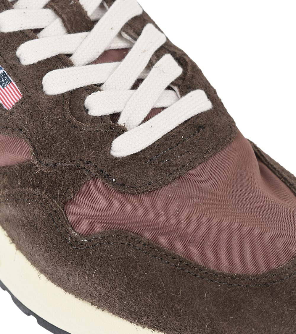 Brown Low Suede Logo Sneakers 4