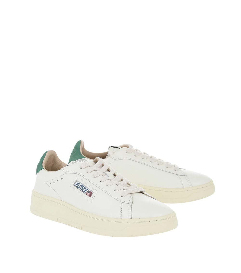 White Leather Low-Top Sneakers 2