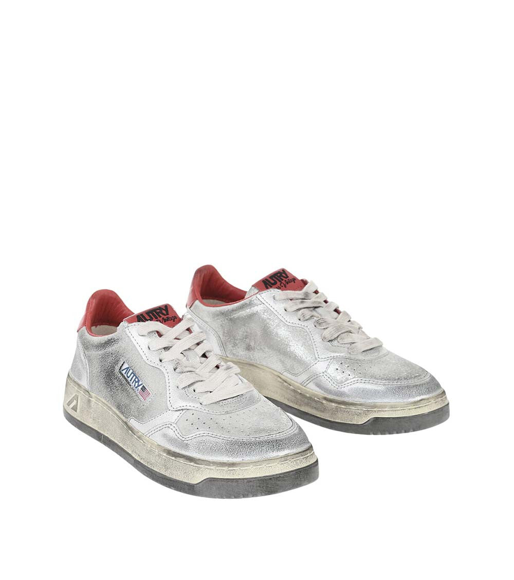 Red Super Vintage Metallic Sneakers 2