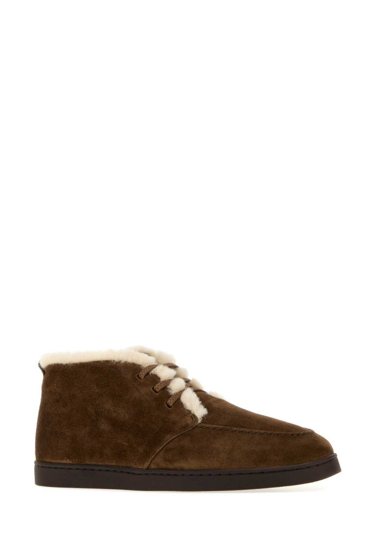 Brown Suede Lace-up Boots 2