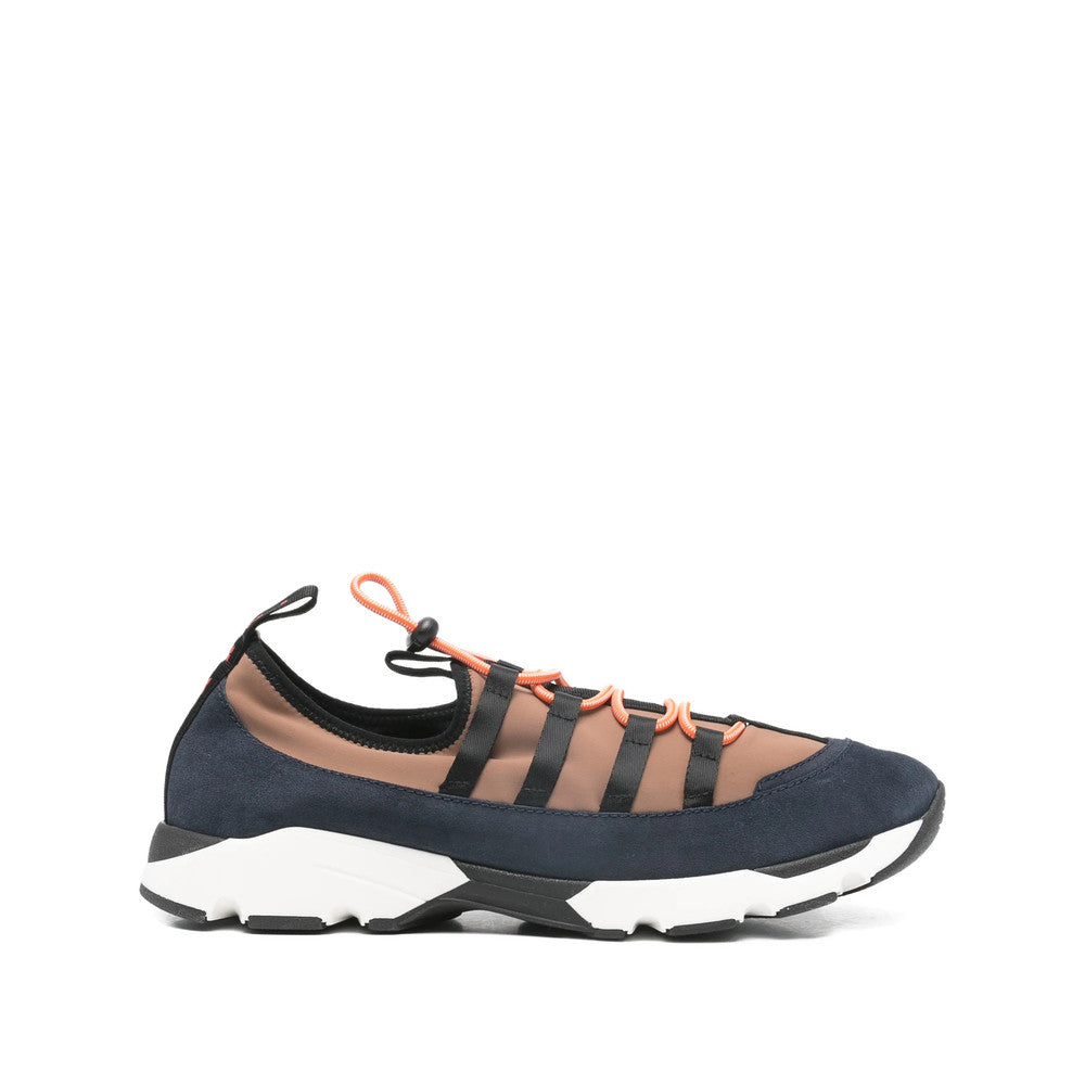 Brown Color Block Sneakers 1