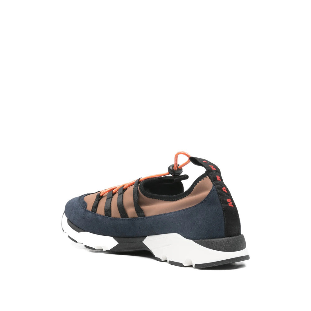 Brown Color Block Sneakers 4