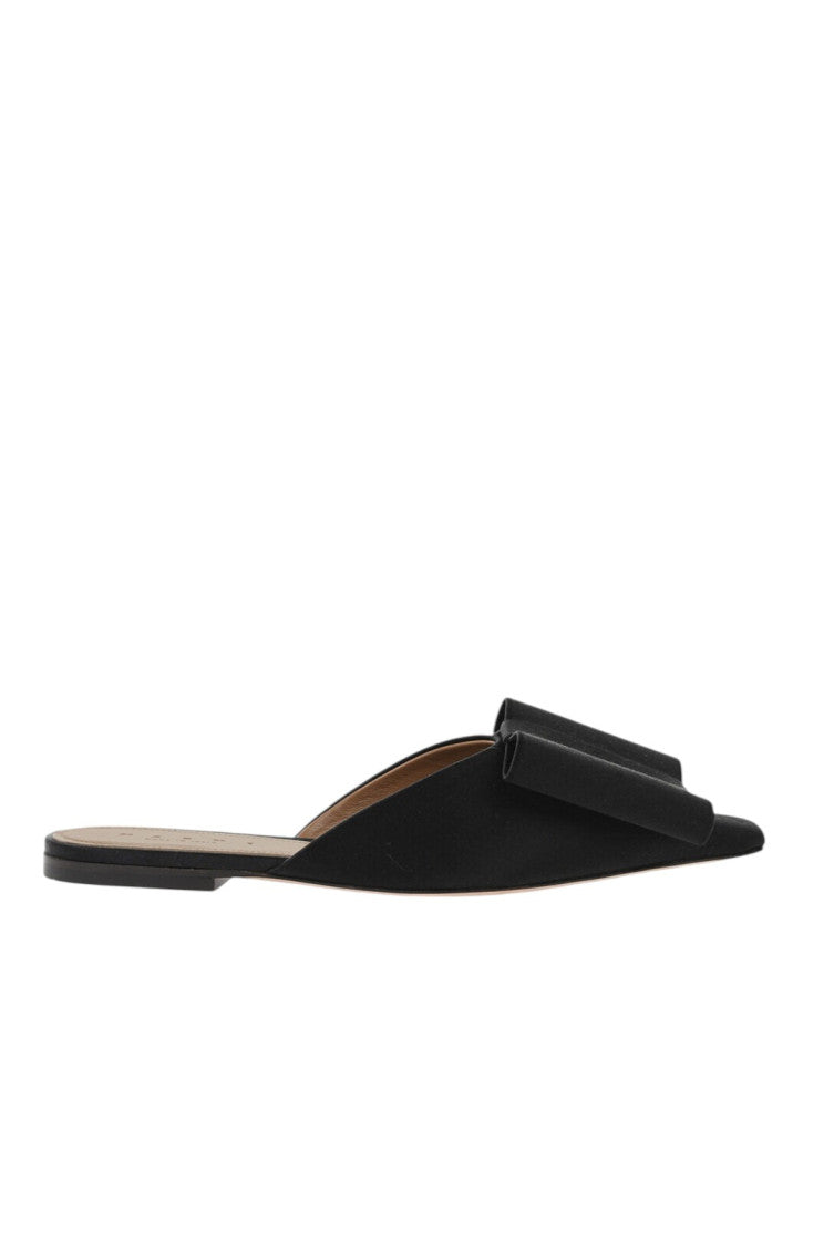 Black Maxi Bow Mules 1