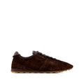 Brown Textured Embossed Sneakers 1
