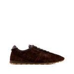 Brown Textured Embossed Sneakers 1