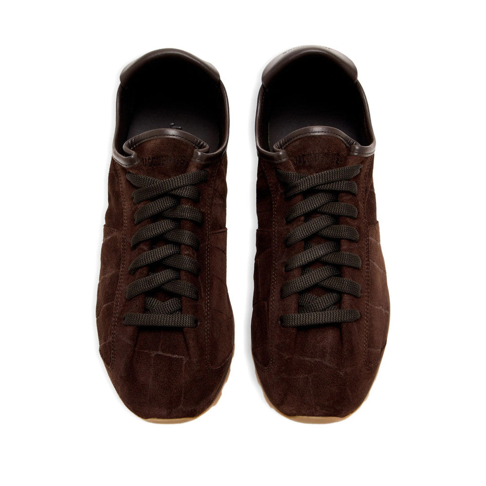 Brown Textured Embossed Sneakers 3
