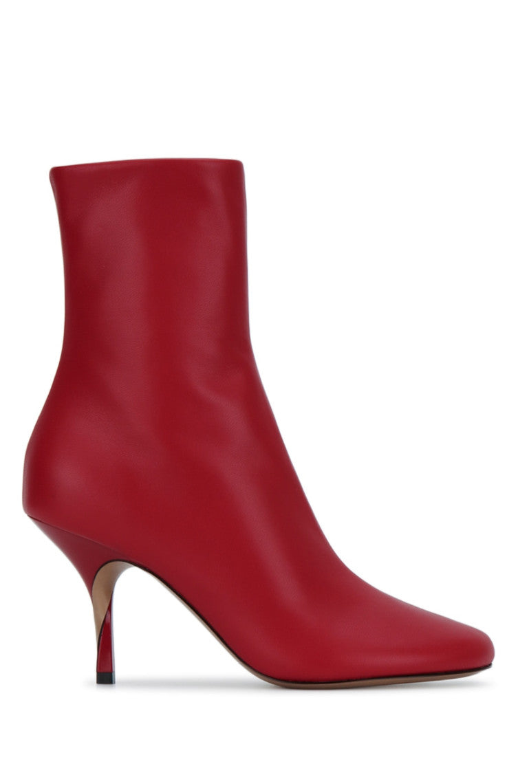 Red Leather Pointed-toe Boots 2
