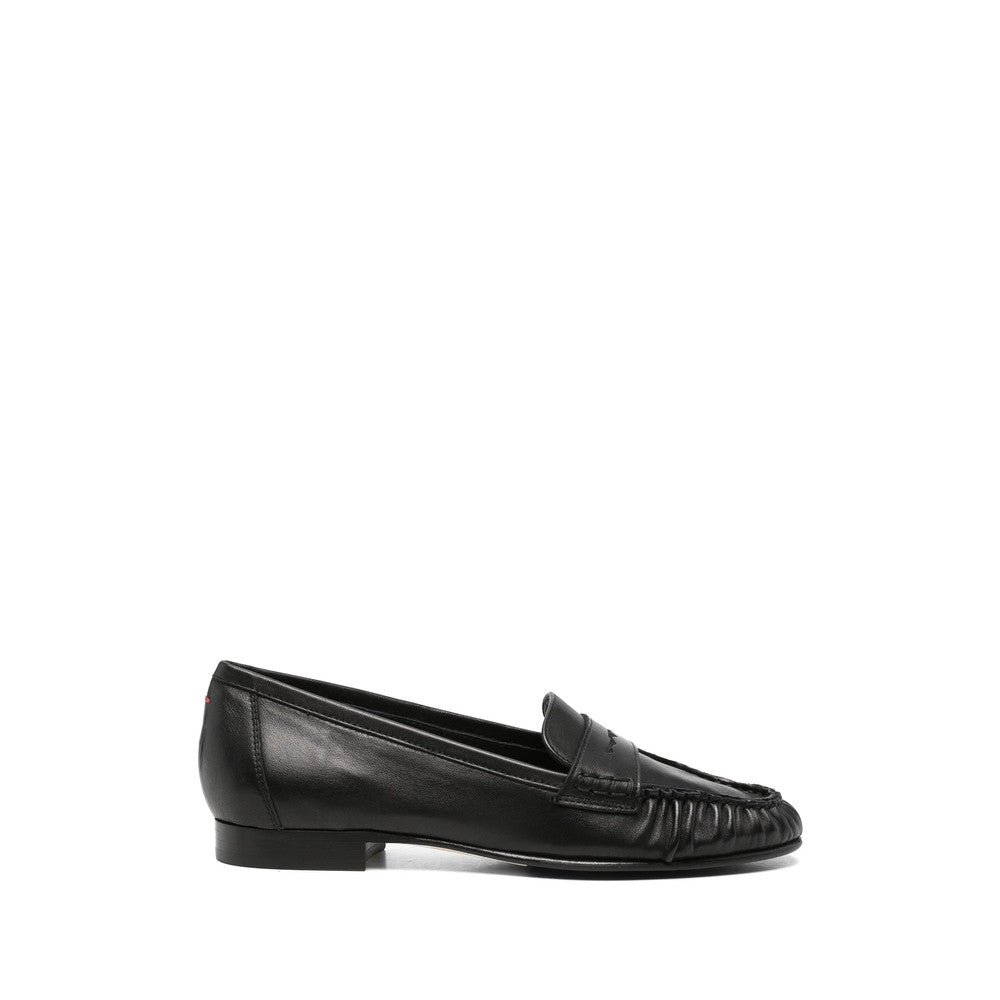 Black Leather Aldous Loafers 1