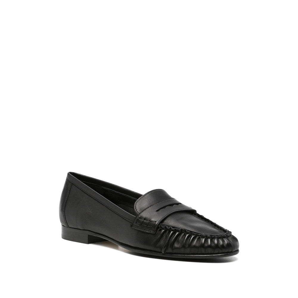 Black Leather Aldous Loafers 3