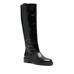 Black Leather Henry Boots 1