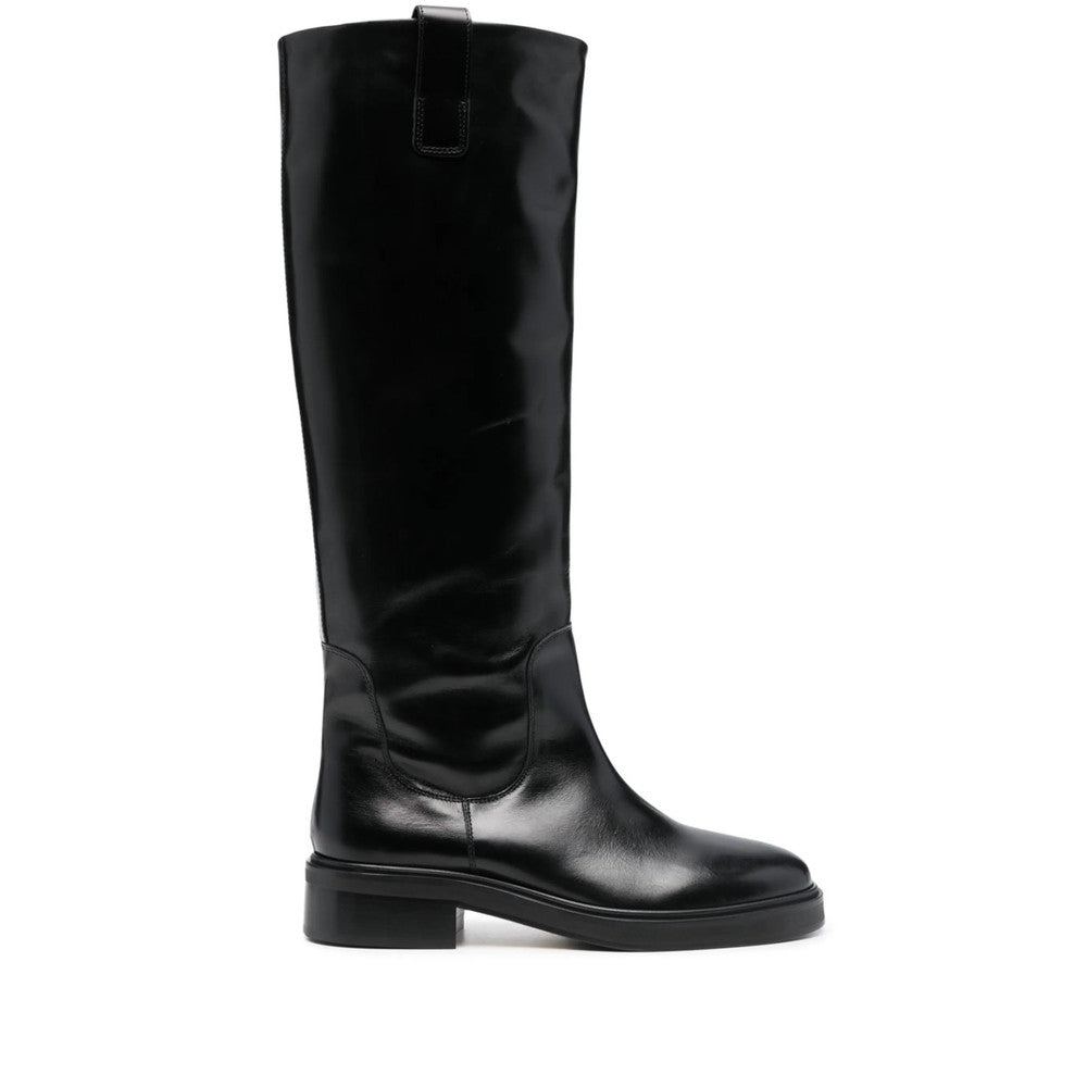 Black Leather Henry Boots 2