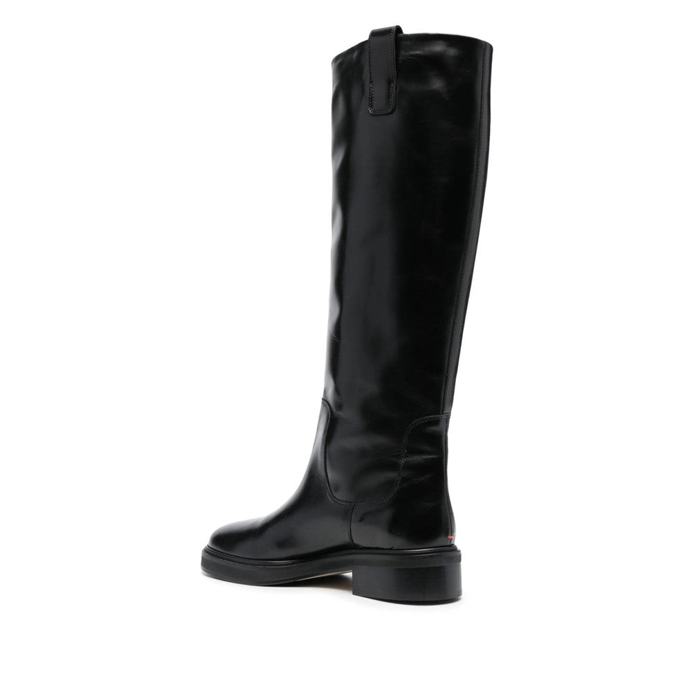 Black Leather Henry Boots 3