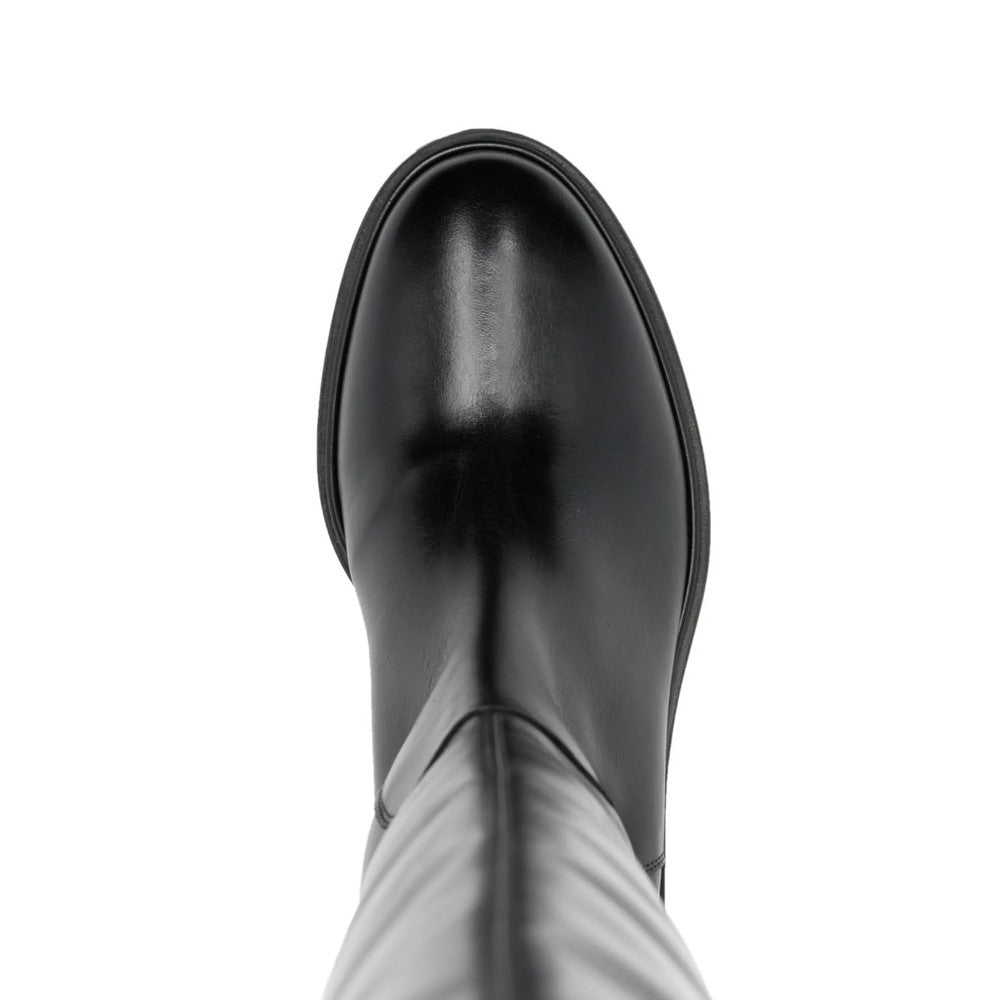 Black Leather Henry Boots 4