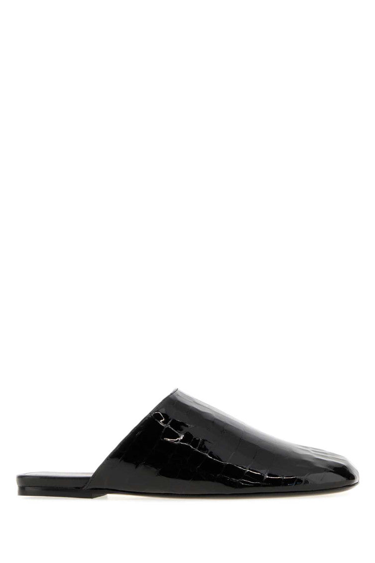Black Leather Mules 2