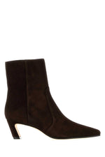 Dark Brown Suede Ankle Boots 1