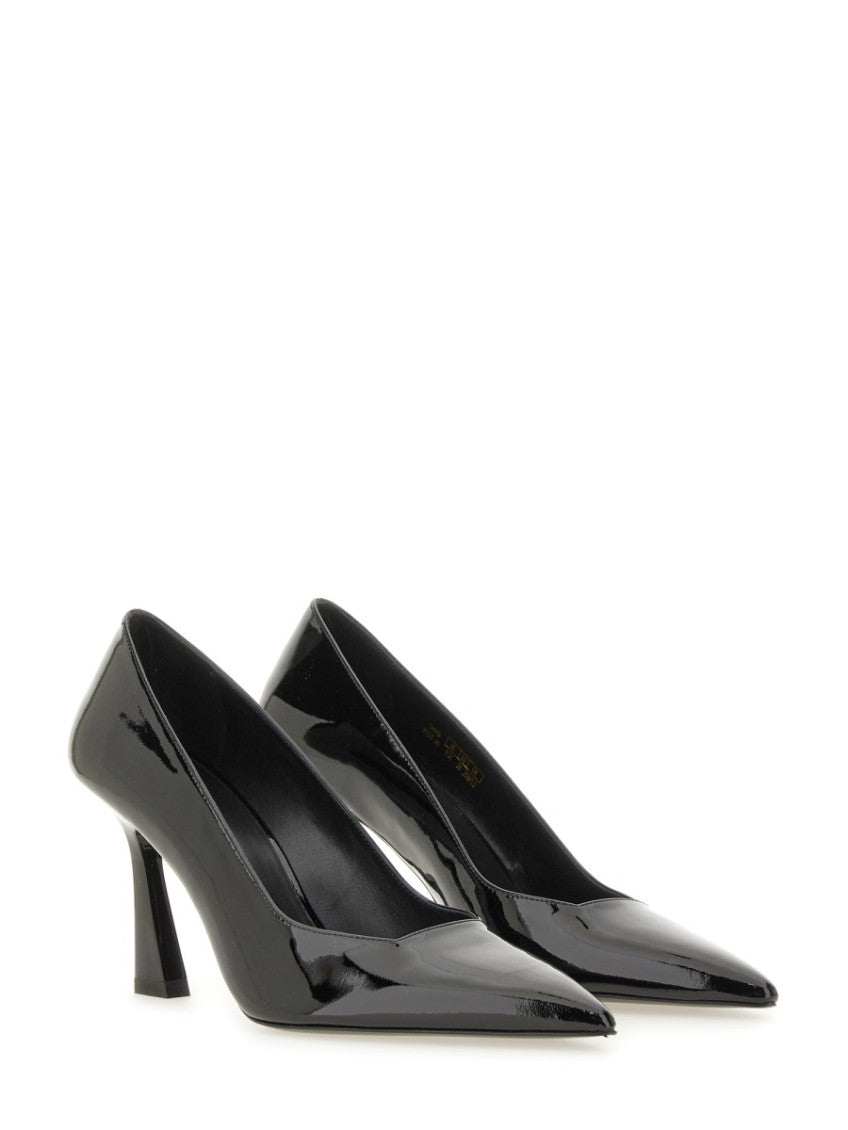 Black Leather Vinnie Pumps 2