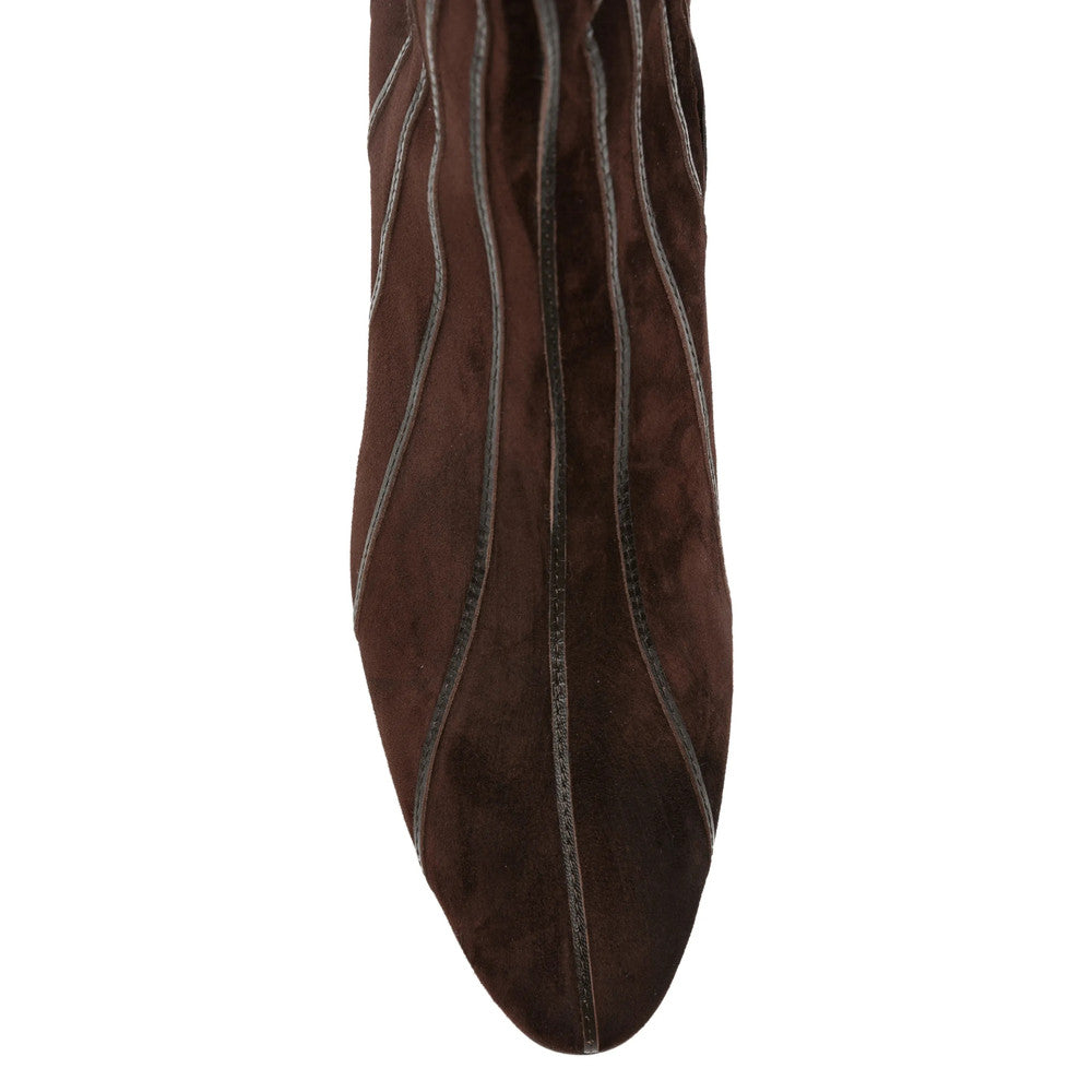 Brown Zippered Ankle Boots 4