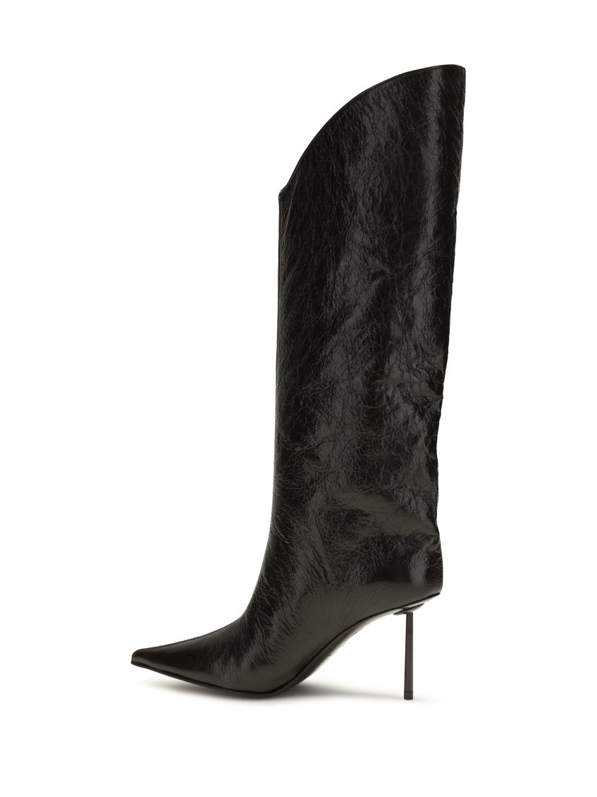 Black Textured Futura Boots 3