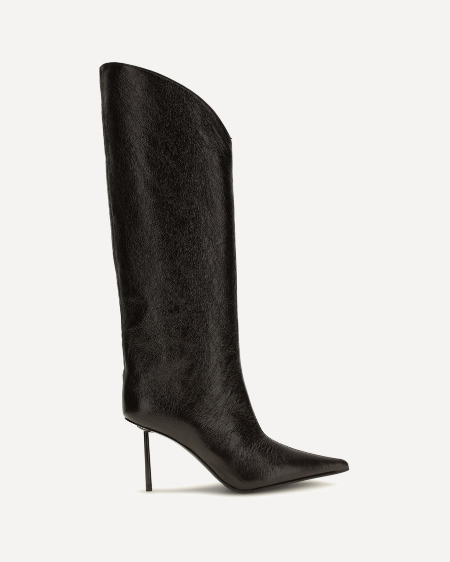 Black Textured Futura Boots 4