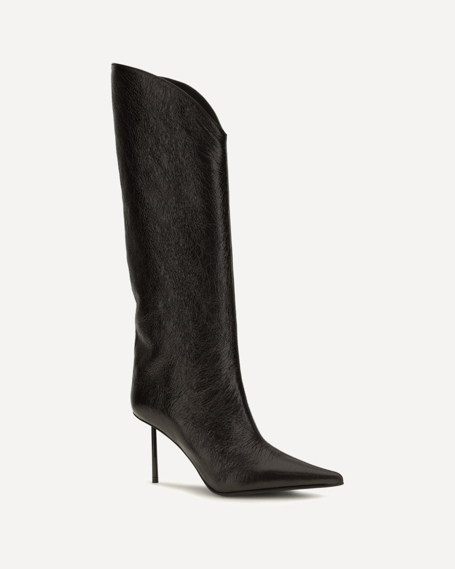 Black Textured Futura Boots 5