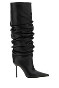 Black Leather Knee High Boots 1