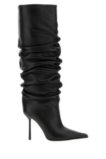Black Leather Knee High Boots 1