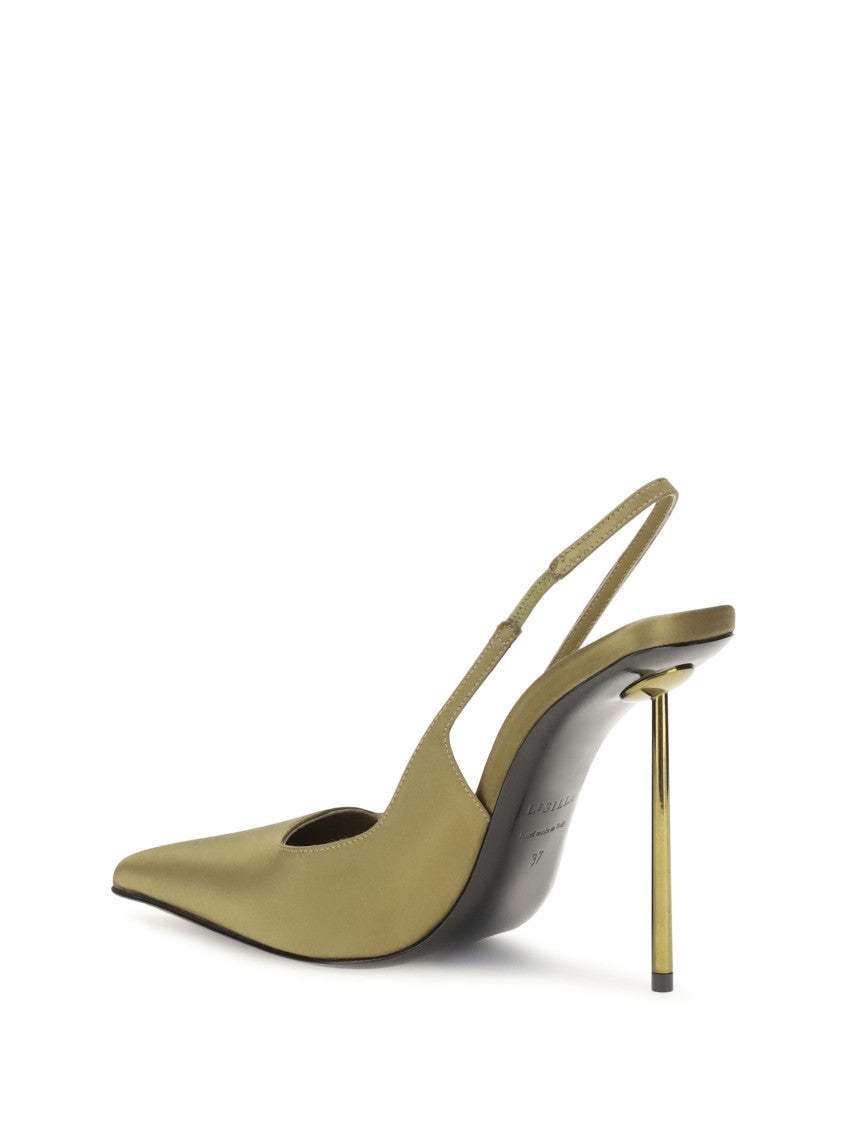 Green Amelia Slingback Pumps 3