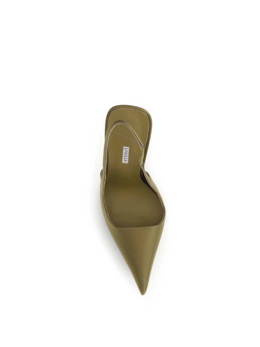 Green Amelia Slingback Pumps 4