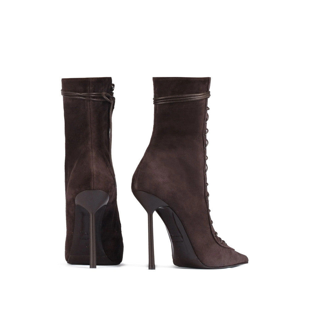 Brown Lace-Up Boots 4