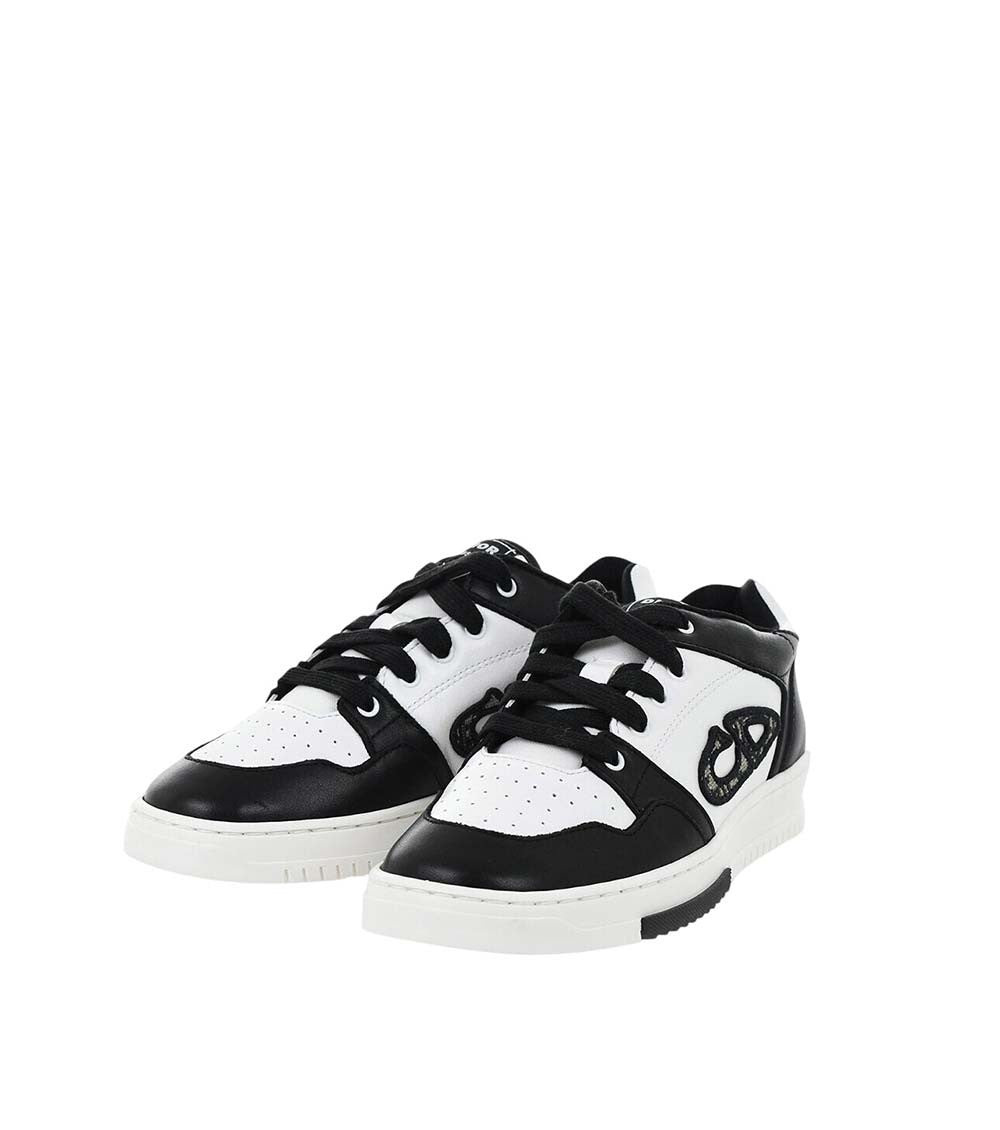 BlackWhite Dribble Low-top Sneakers 2