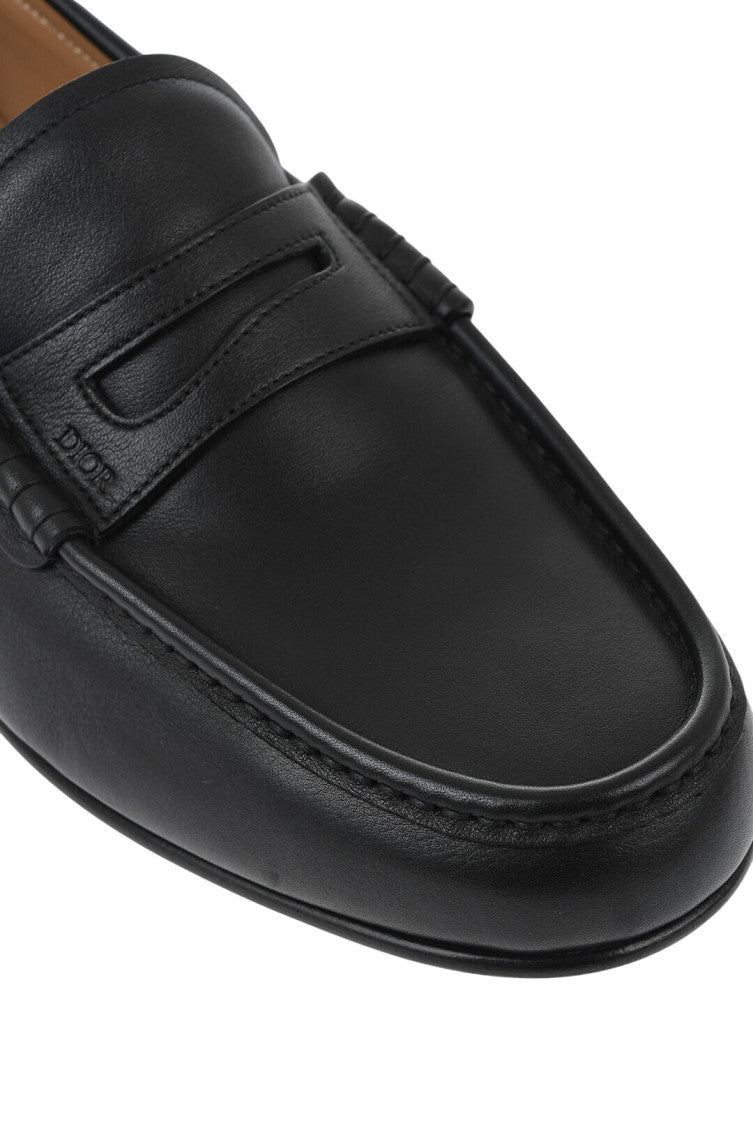 Black Granville Leather Loafers 4