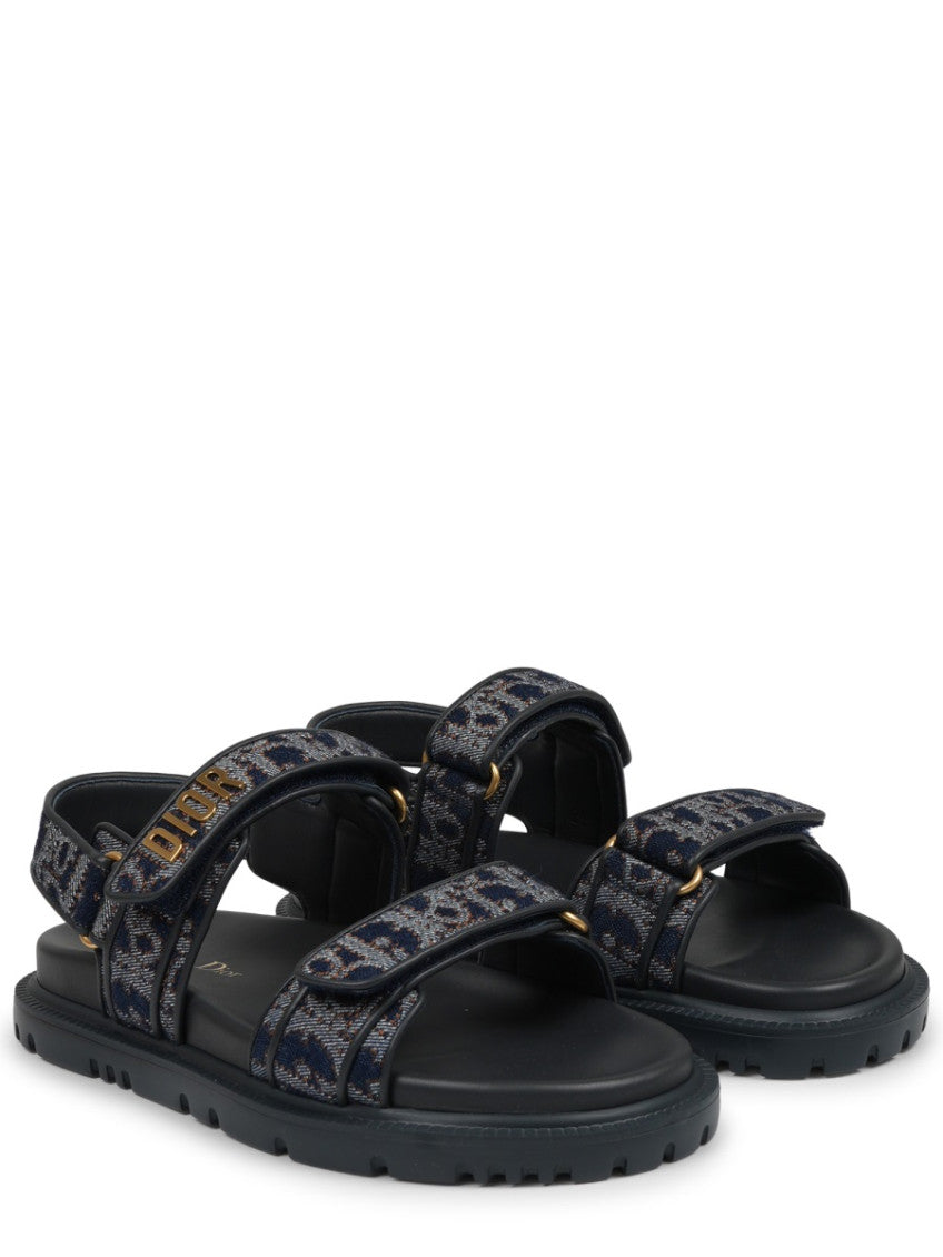 Blue Logo Signature Sandals 2