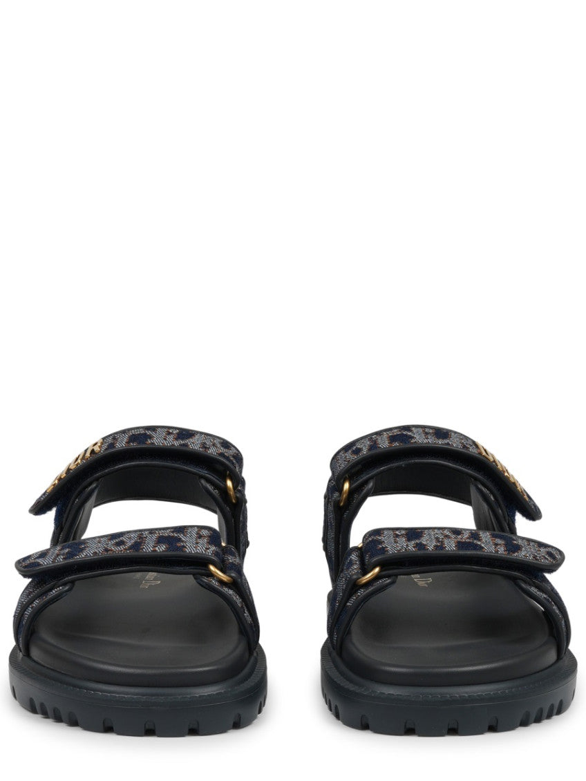 Blue Logo Signature Sandals 3