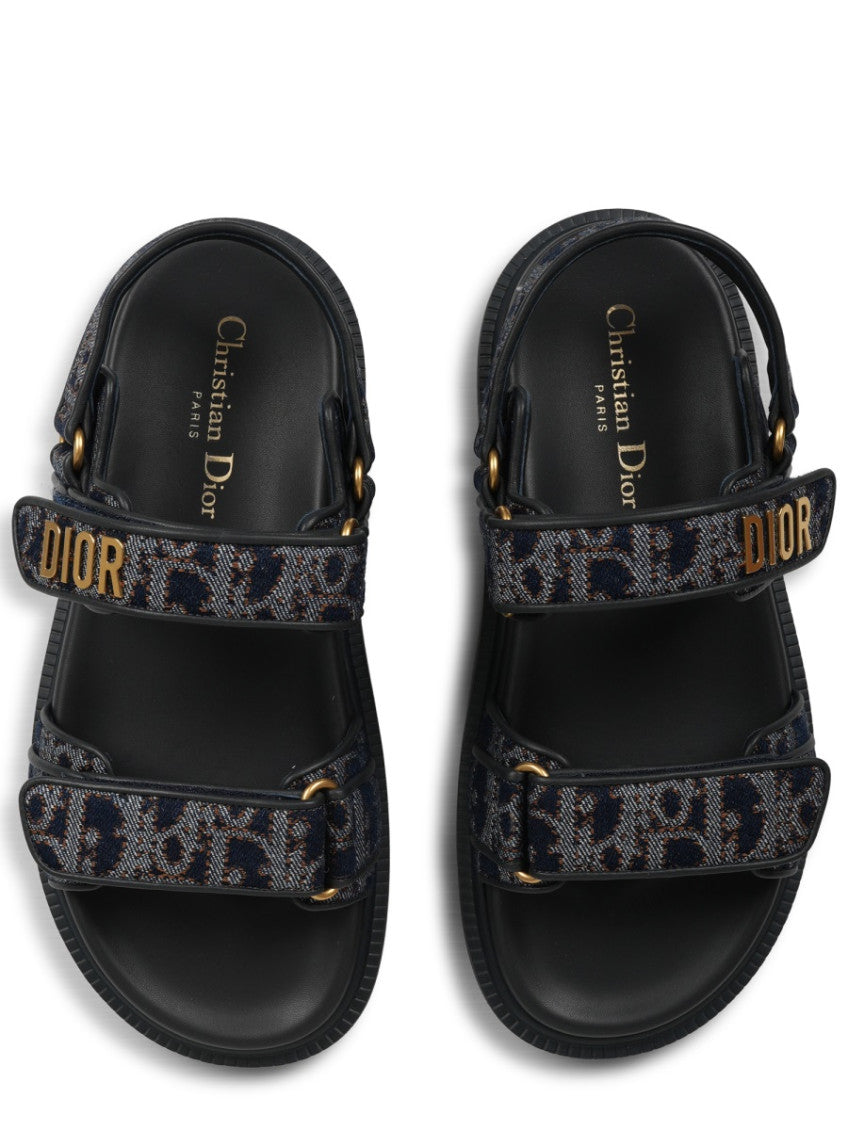 Blue Logo Signature Sandals 5