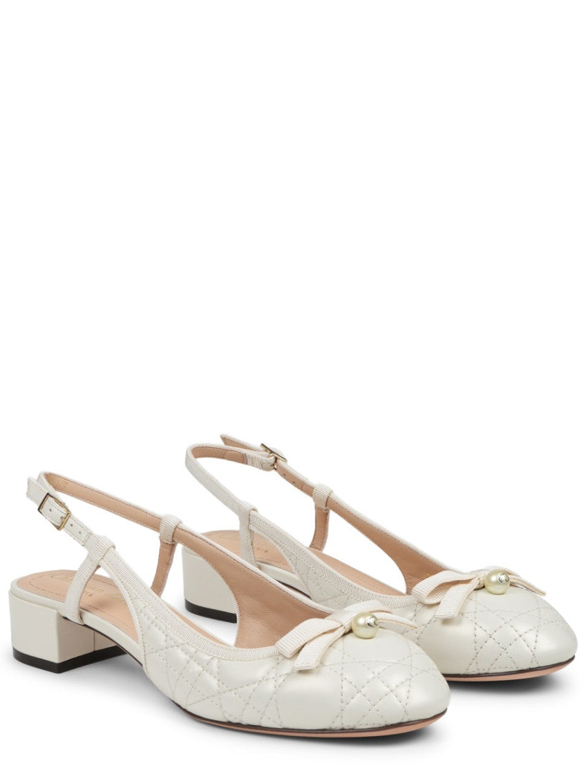 White Quilted Ballet Flats 2