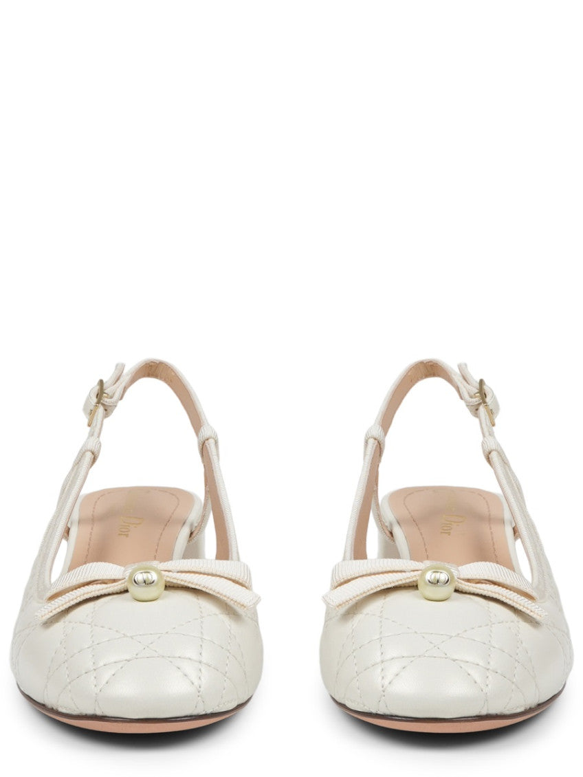 White Quilted Ballet Flats 3