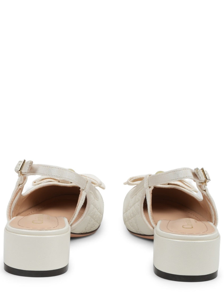 White Quilted Ballet Flats 4